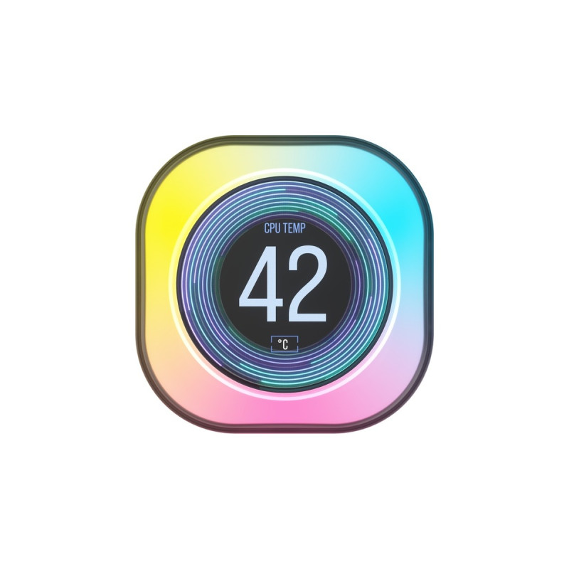 Corsair iCUE Link AIO LCD Screen Modul, Monitor(5.53 cm (2.1 Zoll), weiß, für iCUE Link AIO Wasserkühlungen)