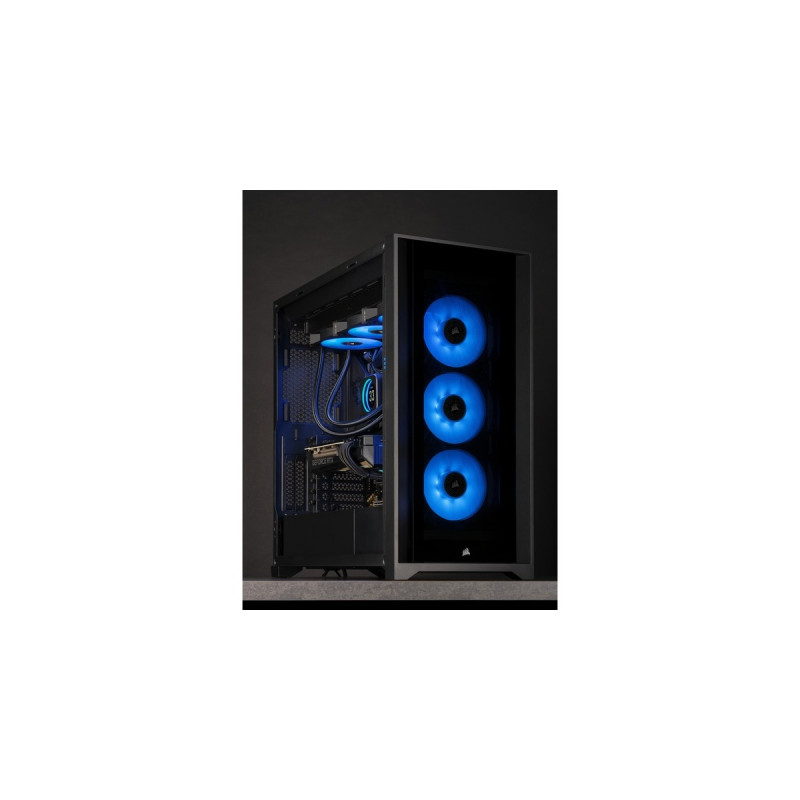 Corsair iCUE ML140 ELITE Blue Premium 140x140x25, Gehäuselüfter(schwarz/blau, Einzellüfter)
