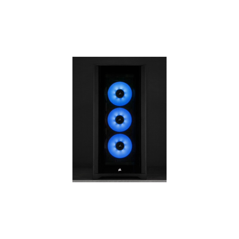 Corsair iCUE ML140 ELITE Blue Premium 140x140x25, Gehäuselüfter(schwarz/blau, Einzellüfter)