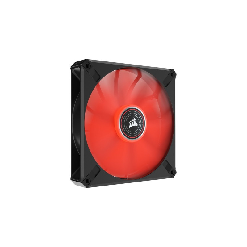 Corsair iCUE ML140 ELITE Red Premium 140x140x25, Gehäuselüfter(schwarz/rot, Einzellüfter)