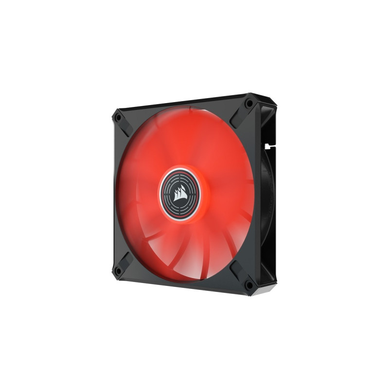 Corsair iCUE ML140 ELITE Red Premium 140x140x25, Gehäuselüfter(schwarz/rot, Einzellüfter)