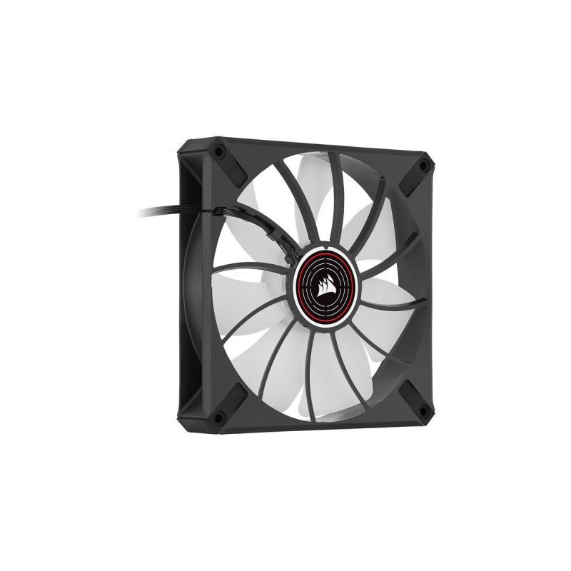 Corsair iCUE ML140 ELITE Red Premium 140x140x25, Gehäuselüfter(schwarz/rot, Einzellüfter)