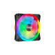 Corsair iCUE QL120 RGB 120x120x25, Gehäuselüfter(schwarz, einzelner Lüfter ohne Controller)