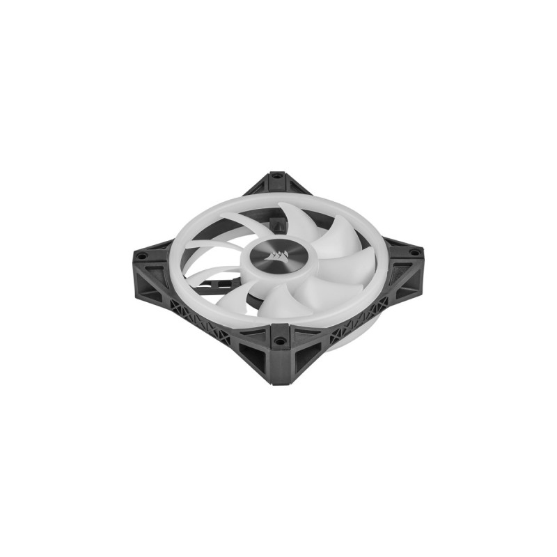 Corsair iCUE QL120 RGB 3er 120x120x25, Gehäuselüfter(schwarz, 3er Pack, inkl Lighting Node CORE)