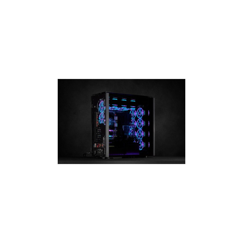 Corsair iCUE QL120 RGB 3er 120x120x25, Gehäuselüfter(schwarz, 3er Pack, inkl Lighting Node CORE)