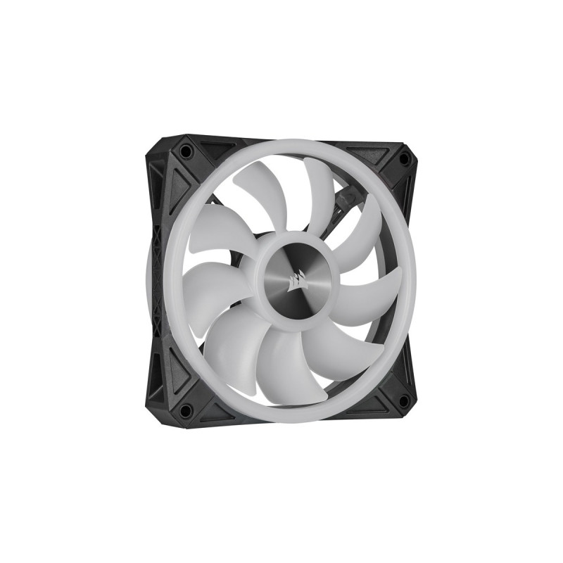 Corsair iCUE QL120 RGB 3er 120x120x25, Gehäuselüfter(schwarz, 3er Pack, inkl Lighting Node CORE)