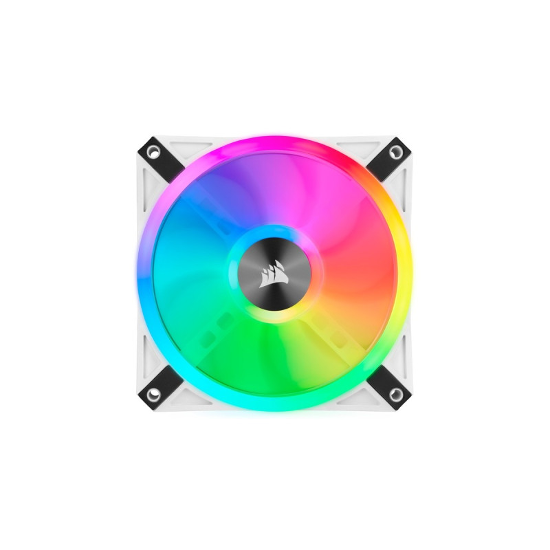 Corsair iCUE QL120 RGB 3er 120x120x25, Gehäuselüfter(weiß, 3er Pack, inkl Lighting Node CORE)