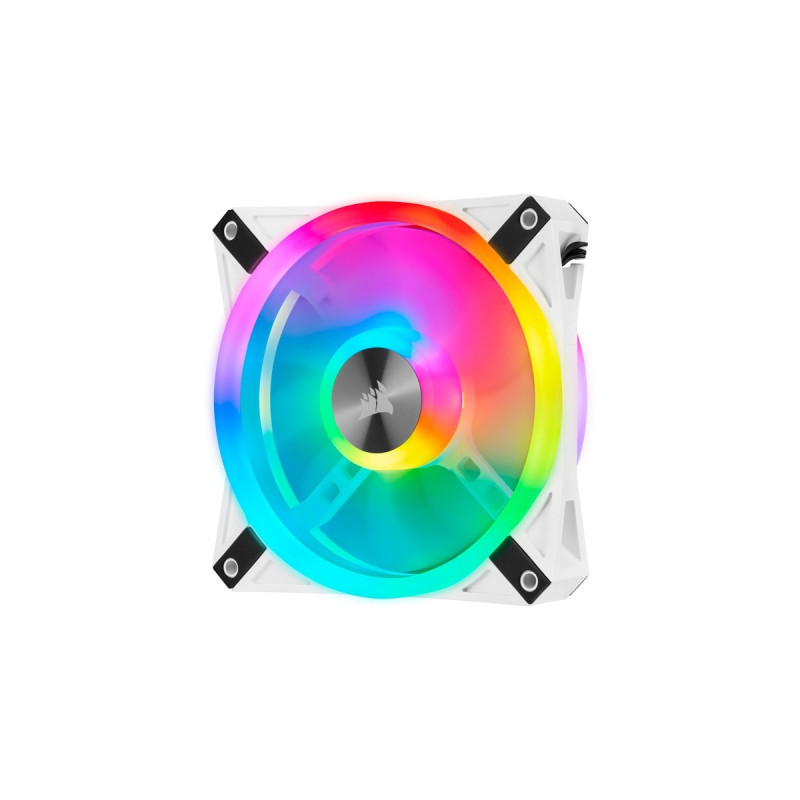 Corsair iCUE QL120 RGB 3er 120x120x25, Gehäuselüfter(weiß, 3er Pack, inkl Lighting Node CORE)