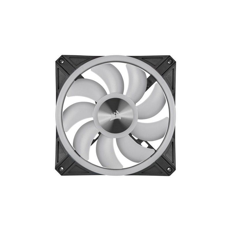 Corsair iCUE QL140 RGB 2er 140x140x25, Gehäuselüfter(schwarz, 2er Pack, inkl Lighting Node CORE)