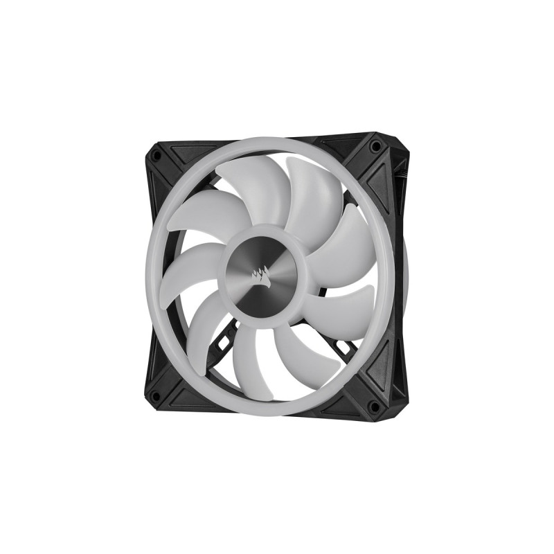 Corsair iCUE QL140 RGB 2er 140x140x25, Gehäuselüfter(schwarz, 2er Pack, inkl Lighting Node CORE)