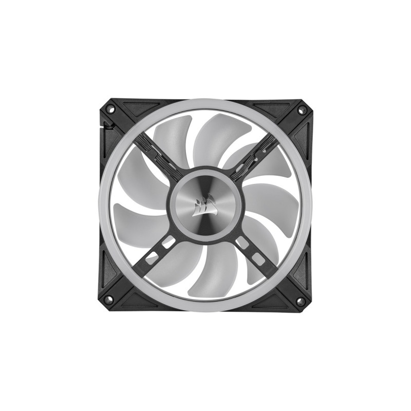 Corsair iCUE QL140 RGB 2er 140x140x25, Gehäuselüfter(schwarz, 2er Pack, inkl Lighting Node CORE)