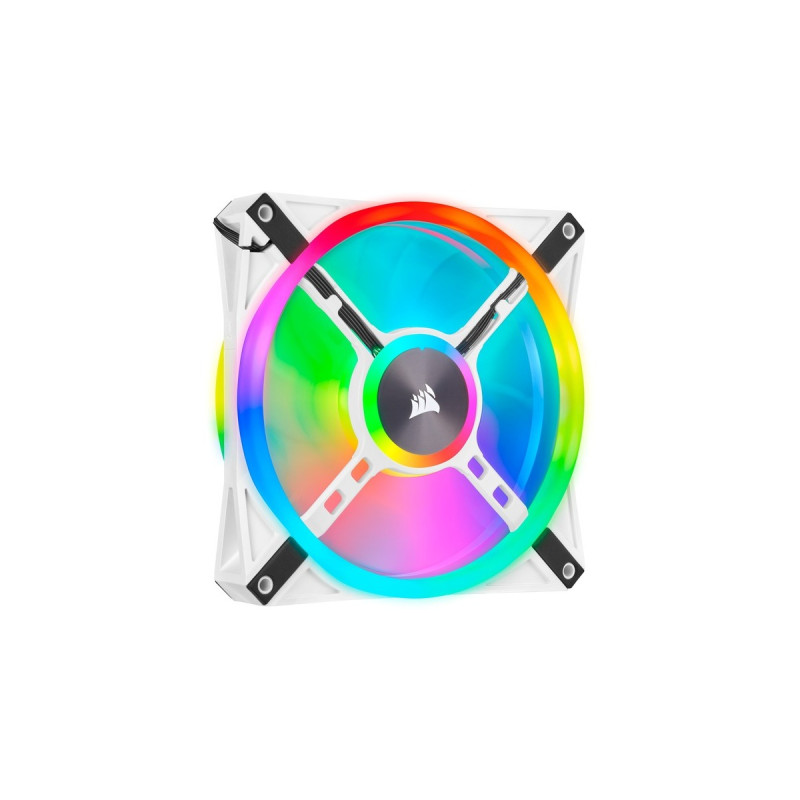 Corsair iCUE QL140 RGB 2er 140x140x25, Gehäuselüfter(weiß, 2er Pack, inkl Lighting Node CORE)