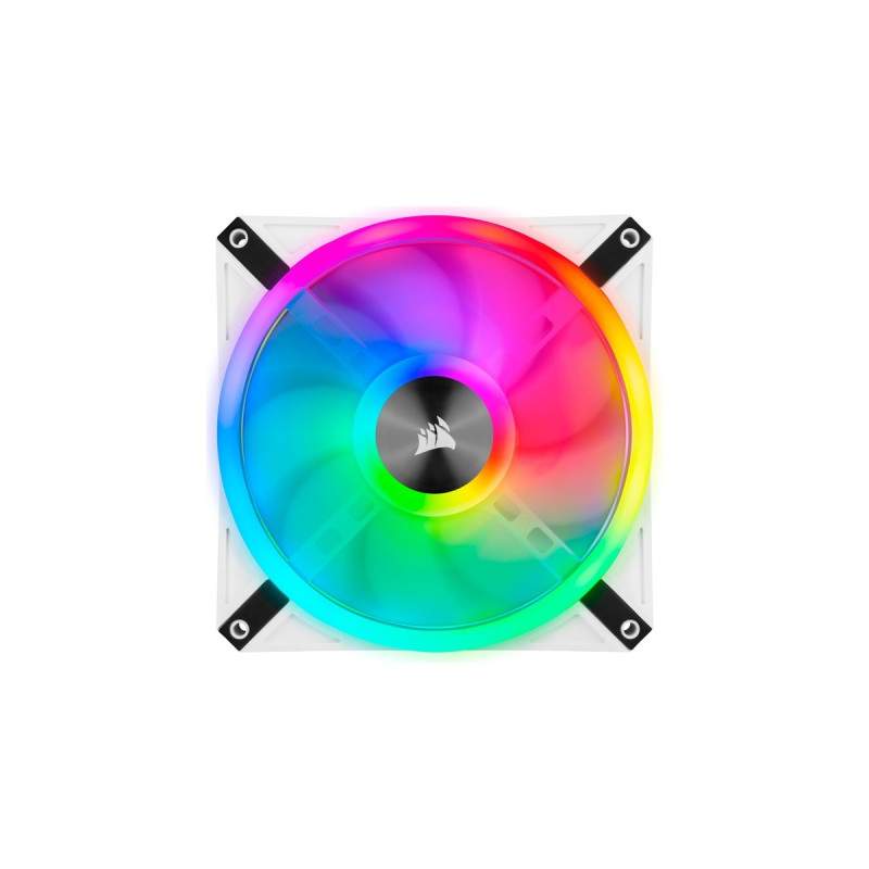 Corsair iCUE QL140 RGB 2er 140x140x25, Gehäuselüfter(weiß, 2er Pack, inkl Lighting Node CORE)