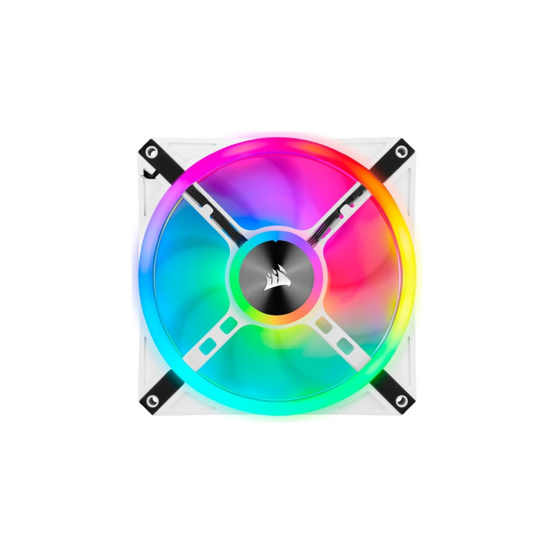 Corsair iCUE QL140 RGB 2er 140x140x25, Gehäuselüfter(weiß, 2er Pack, inkl Lighting Node CORE)