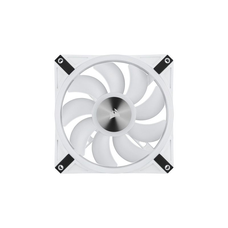 Corsair iCUE QL140 RGB 2er 140x140x25, Gehäuselüfter(weiß, 2er Pack, inkl Lighting Node CORE)