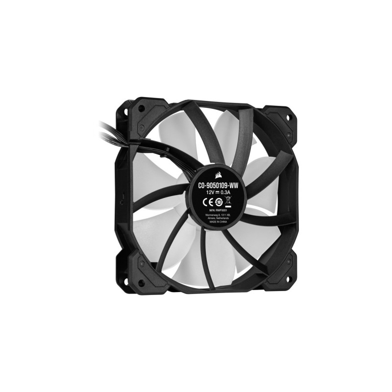 Corsair iCUE SP120 RGB Elite Performance 3er 120x120x25, Gehäuselüfter(schwarz/transparent, 3er Pack, inkl. iCUE Lighting Node CORE)