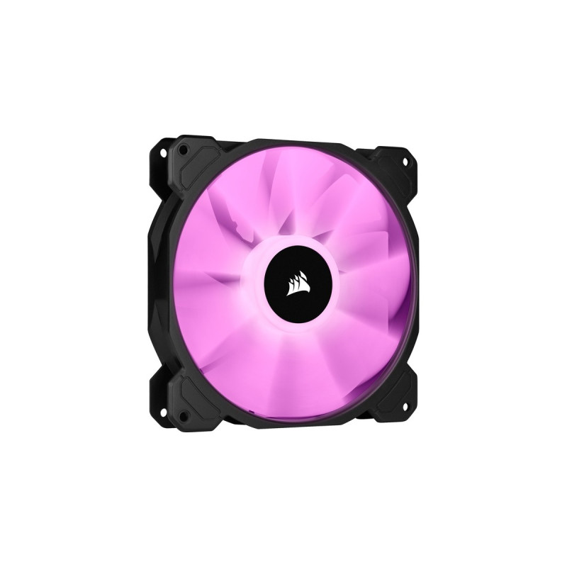 Corsair iCUE SP140 RGB Elite Performance 2er 140x140x25, Gehäuselüfter(schwarz, 2er Pack, inkl. iCUE Lighting Node CORE)