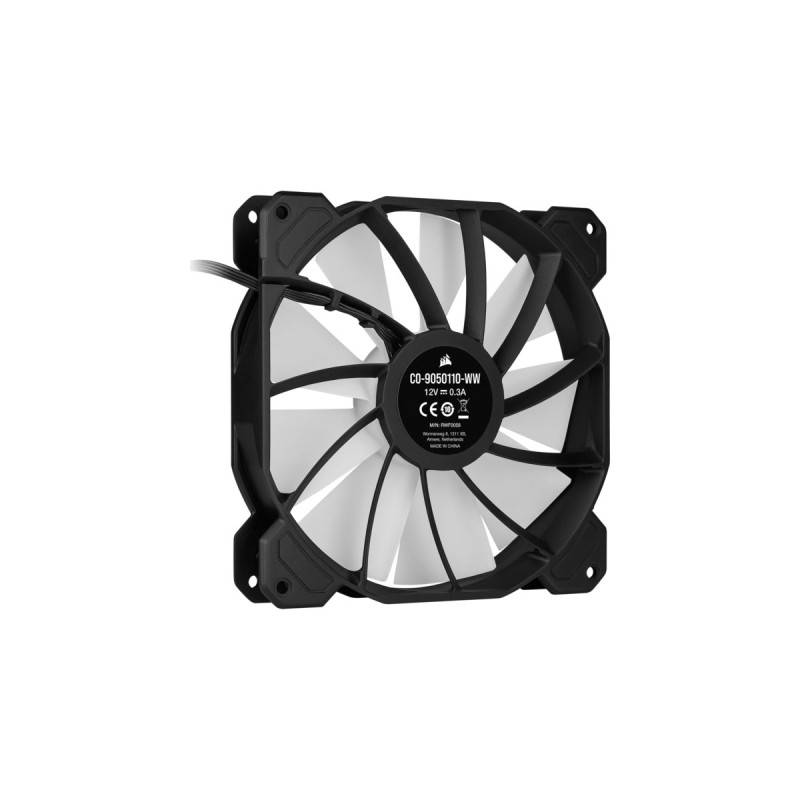 Corsair iCUE SP140 RGB Elite Performance 2er 140x140x25, Gehäuselüfter(schwarz, 2er Pack, inkl. iCUE Lighting Node CORE)