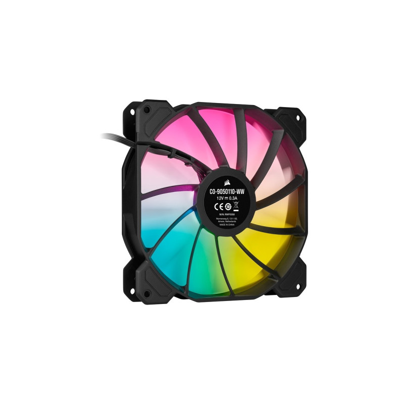 Corsair iCUE SP140 RGB ElitePerformance 140x140x25, Gehäuselüfter(schwarz/transparent, einzelner Lüfter ohne Controller)
