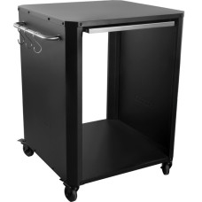 Cozze Wagen mit Edelstahl 90300, Tisch(schwarz (matt))