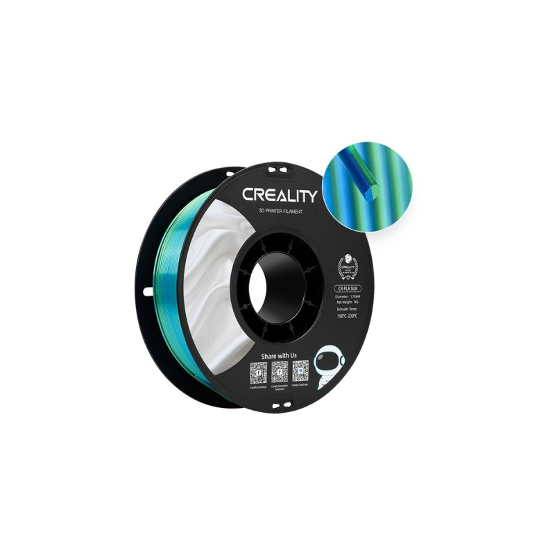 Creality CR-Silk PLA Filament Blau/Grün, 3D-Kartusche(1 kg, 1,75 mm, auf Rolle)
