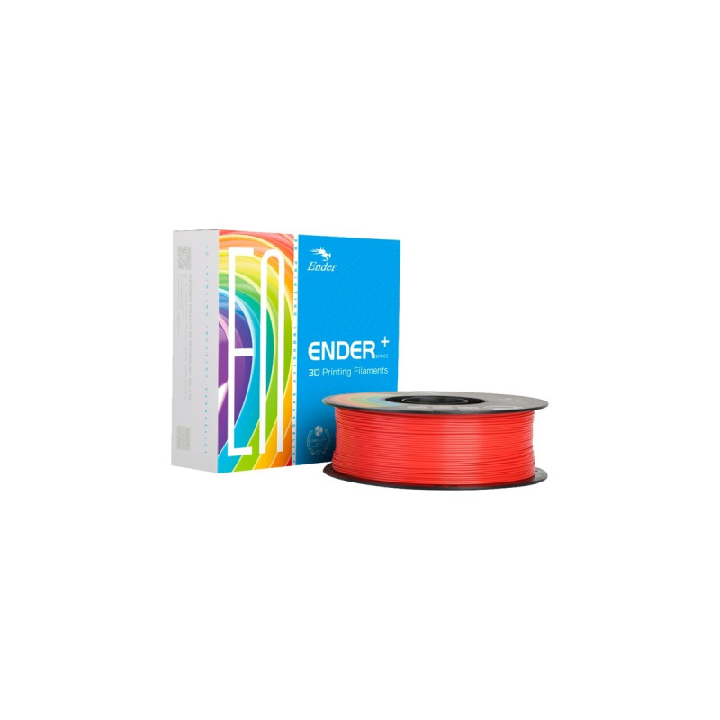 Creality PLA+ Filament Red, 3D-Kartusche(rot, 1 kg, 1,75 mm, auf Rolle)