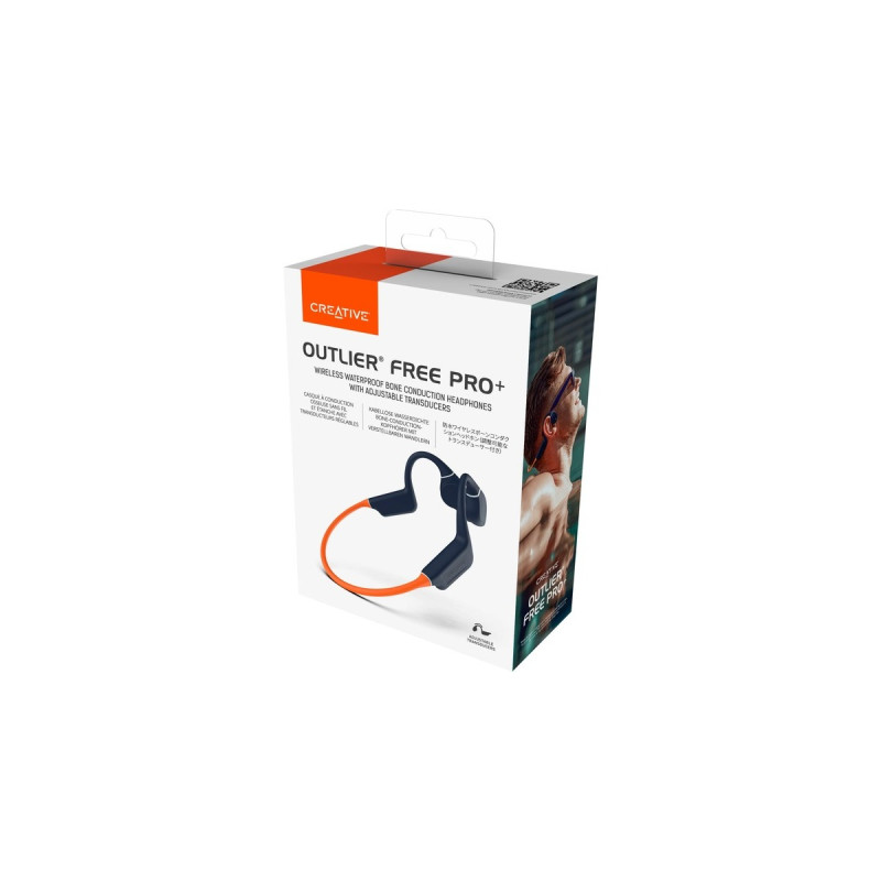 Creative Outlier Free Pro+, Kopfhörer(orange, MP3 Player, IPX8, USB-A)