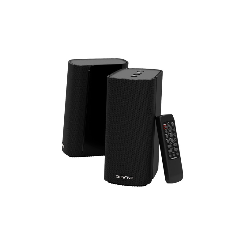 Creative T100, PC-Lautsprecher(schwarz, Bluetooth, Optisch, Klinke, USB)