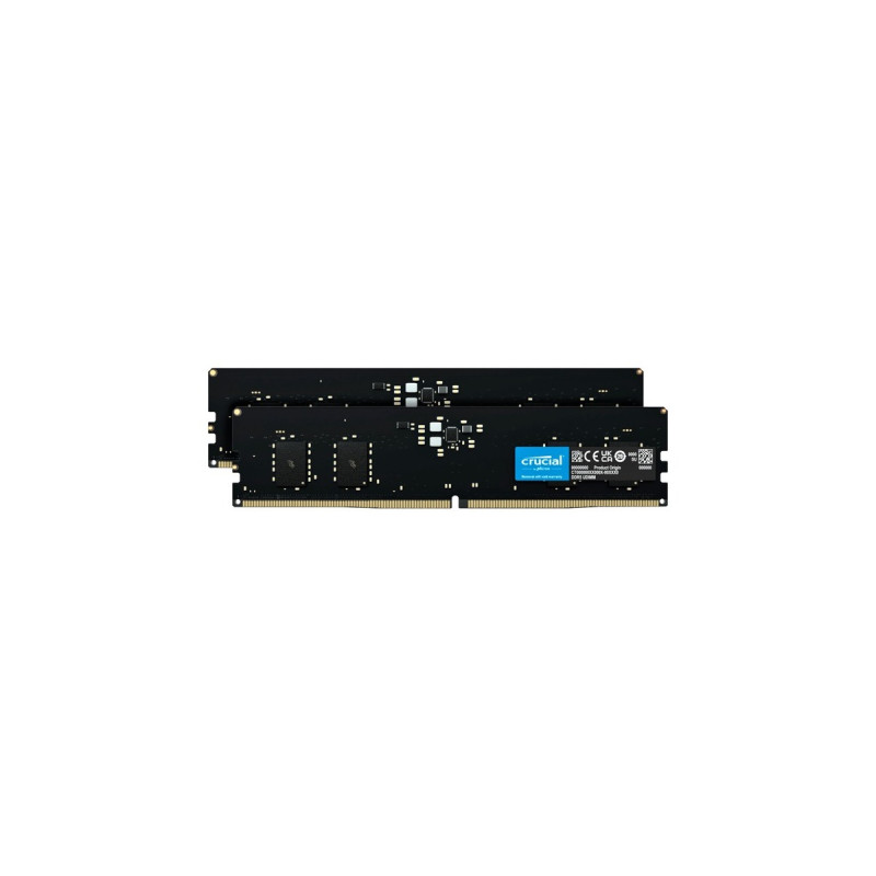 Crucial DIMM 16 GB DDR5-5200 (2x 8 GB) Dual-Kit, Arbeitsspeicher(schwarz, CT2K8G52C42U5, INTEL XMP, AMD EXPO)