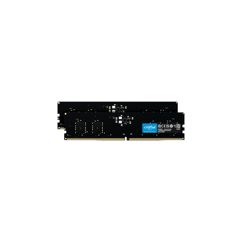 Crucial DIMM 16 GB DDR5-5600 (2x 8 GB) Dual-Kit, Arbeitsspeicher(schwarz, CT2K8G56C46U5, INTEL XMP, AMD EXPO)
