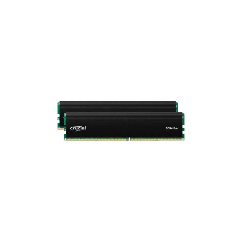 Crucial DIMM 64 GB DDR4-3200 (2x 32 GB) Dual-Kit, Arbeitsspeicher(schwarz, CP2K32G4DFRA32A, PRO, INTEL XMP)