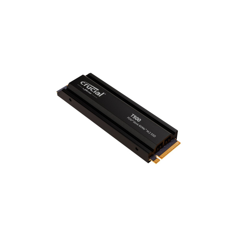 Crucial T500 1 TB, SSD(schwarz, PCIe 4.0 x4, NVMe, M.2 2280, mit Kühlkörper)