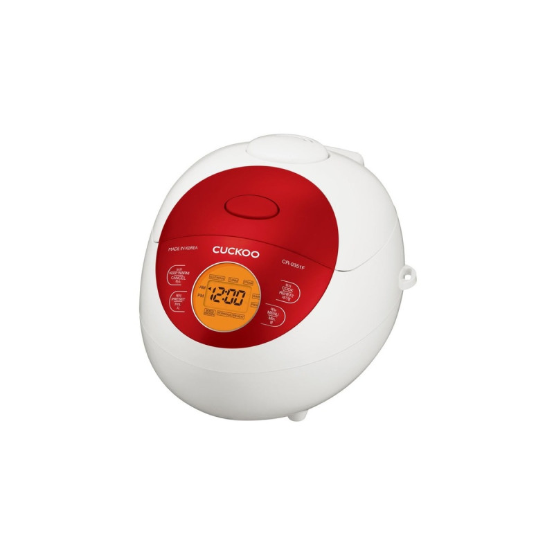 Cuckoo Reiskocher CR-0351F(weiß/rot, 425 Watt, 0,54 Liter)