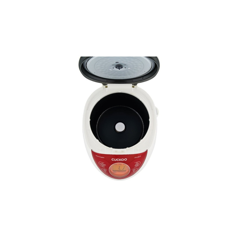 Cuckoo Reiskocher CR-0351F(weiß/rot, 425 Watt, 0,54 Liter)