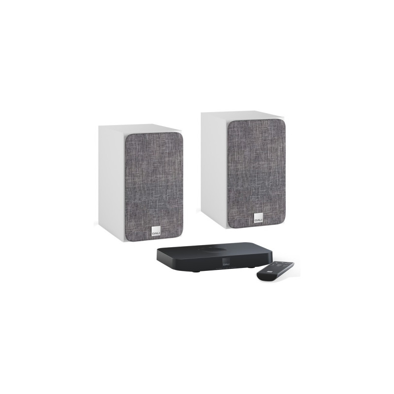 DALI OBERON 1 C + SOUND HUB COMPACT, Lautsprecher(weiß, Einzellautsprecher)