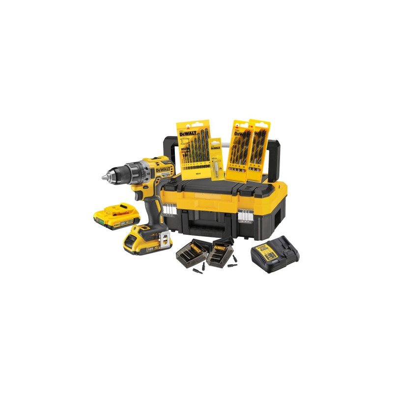 DEWALT Akku-Bohrschrauber DCK791D2T, 18 Volt(gelb, 2x Li-Ion-Akkus 2,0 Ah)