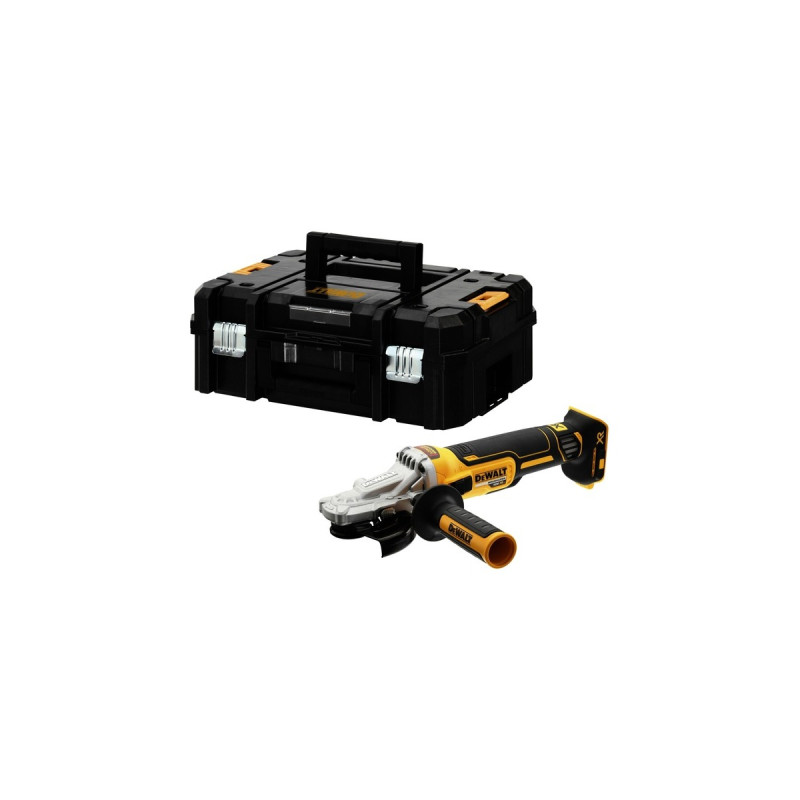 DEWALT Akku-Flachkopf-Winkelschleifer DCG405FNT, 18Volt(schwarz/gelb, ohne Akku und Ladegerät, in TSTAK Box)