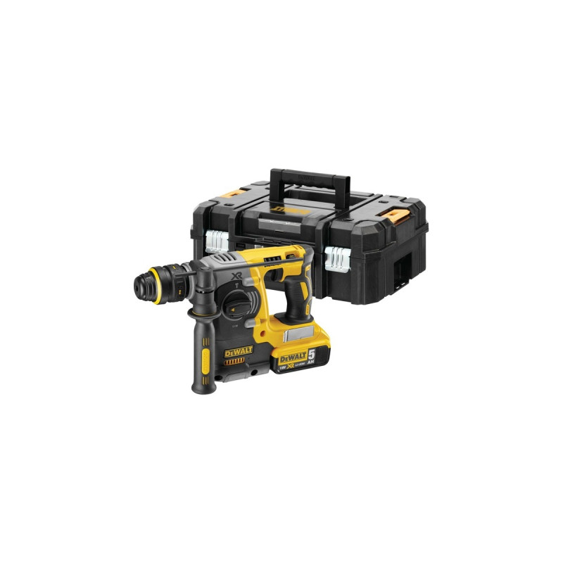 DEWALT Akku-Kombihammer DCH274P2T, Bohrhammer(gelb, 2x Li-Ionen Akku 5,0Ah, im Koffer)