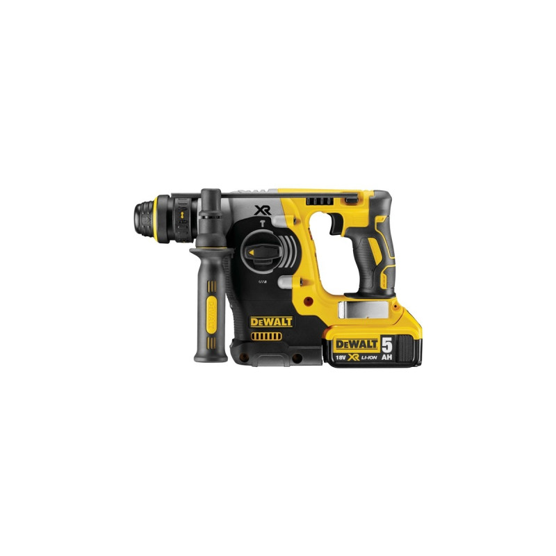 DEWALT Akku-Kombihammer DCH274P2T, Bohrhammer(gelb, 2x Li-Ionen Akku 5,0Ah, im Koffer)