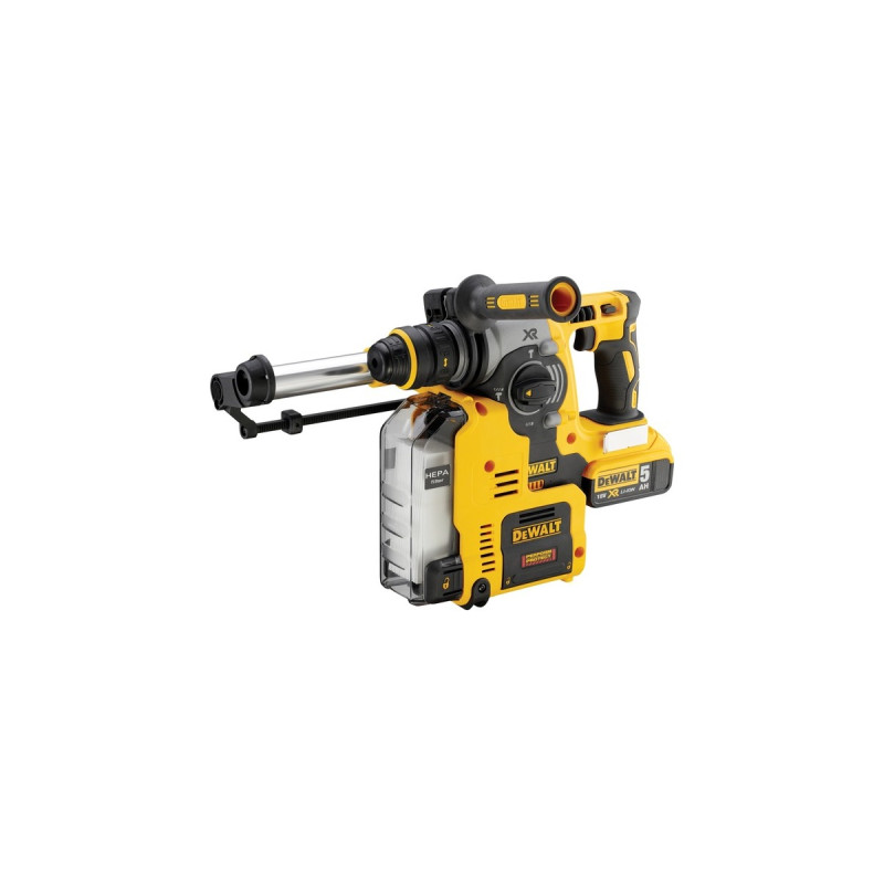 DEWALT Akku-Kombihammer DCH275P2, 18Volt, Bohrhammer(gelb/schwarz, 2x XR Li-Ion Akku 5,0 Ah, im Koffer)
