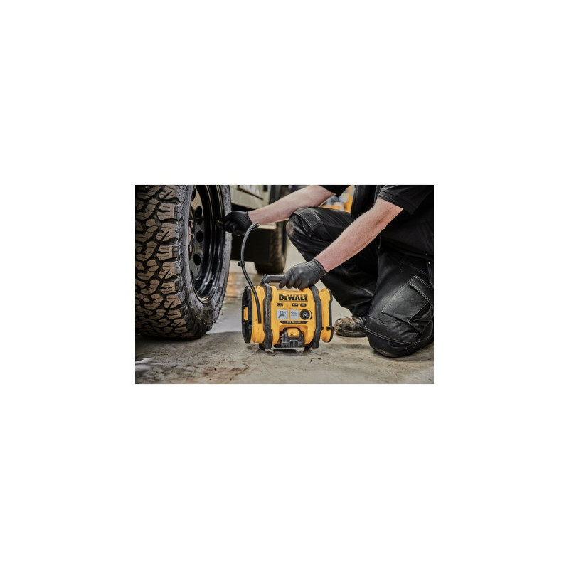 DEWALT Akku-Kompakt-Kompressor DCC018N, Luftpumpe(gelb/schwarz, ohne Akku und Ladegerät, ohne Netzteil)