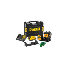 DEWALT Akku-Multilinienlaser 3x360° DCE089D1G18-QW, 18Volt, Kreuzlinienlaser(schwarz/gelb, mit grünen Laserlinien)