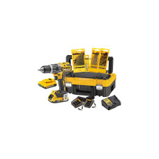 DEWALT Akku-Schlagbohrschrauber Set DCK796D2T, 18Volt(gelb/schwarz, 2x Li-Ion XR Akku 2,0Ah, 71-teiliges Zubehör-Set, in TSTAK Box I)