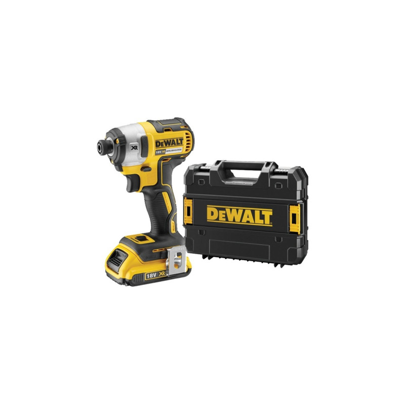 DEWALT Akku-Schlagschrauber DCF887P2, 18Volt LI(gelb/schwarz, 2x Li-Ionen XR Akku 5,0Ah, in T STAK-Box)