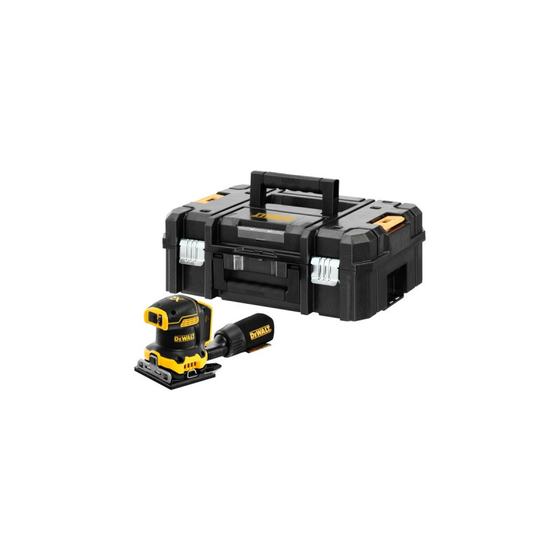 DEWALT Akku-Vibrationsschleifer DCW200NT, 18Volt, Schwingschleifer(gelb/schwarz, ohne Akku und Ladegerät, in TSTAK Box II)