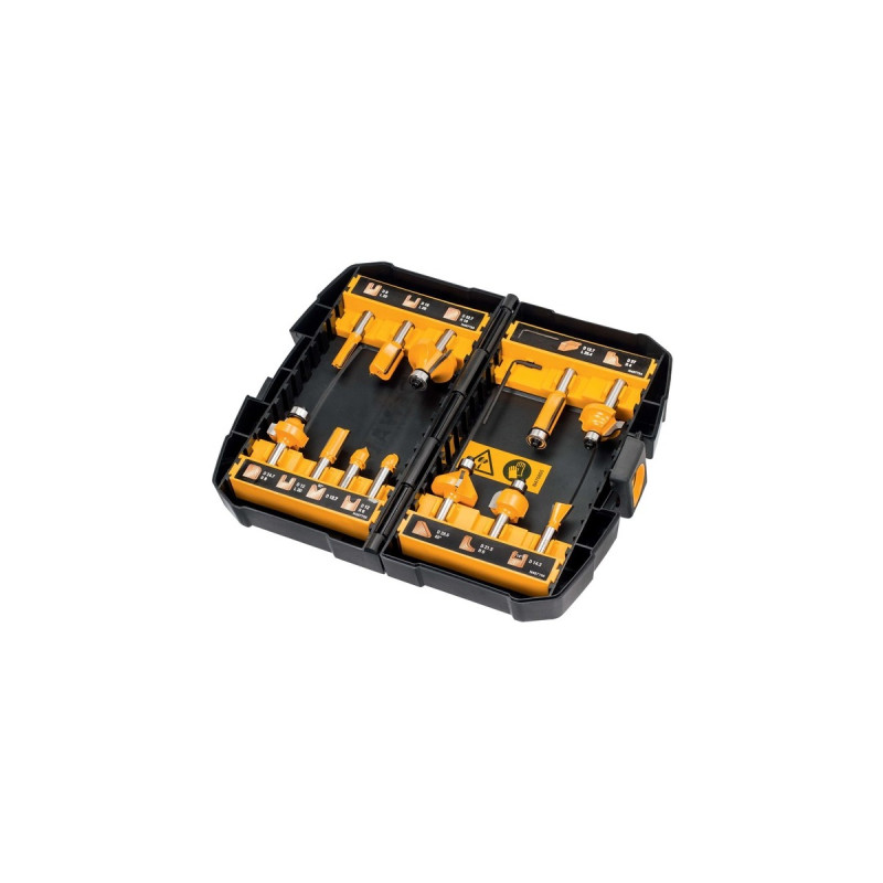 DEWALT Fräser-Set DT90016, 12-teilig(8mm Schaft)