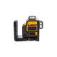 DEWALT Multilinienlaser 3x360° DCE089LR-XJ, Kreuzlinienlaser(schwarz/gelb, mit roten Laserlinien)