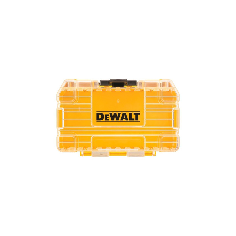 DEWALT TOUGHCASE Koffer klein(gelb, leer, mit Halterungen und Schüttbox)