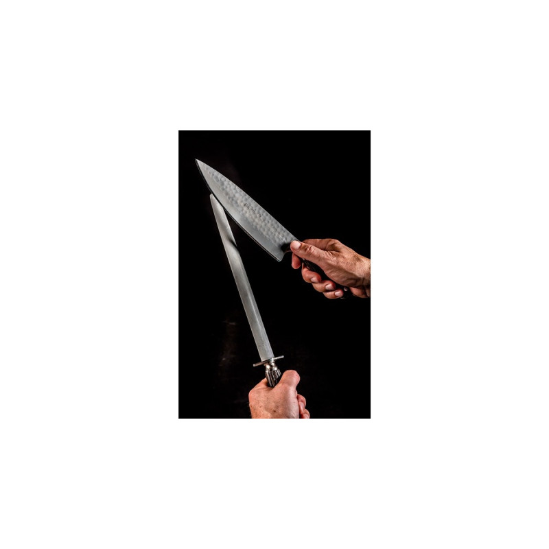 DICK DarkNitro Wetzstahl oval, Messerschärfer(holz/anthrazit, 30cm)