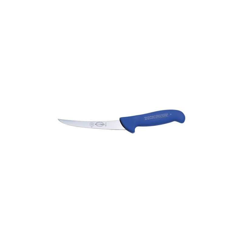 DICK ErgoGrip Ausbeinmesser, steif, 13cm(blau, geschweifte Klinge)